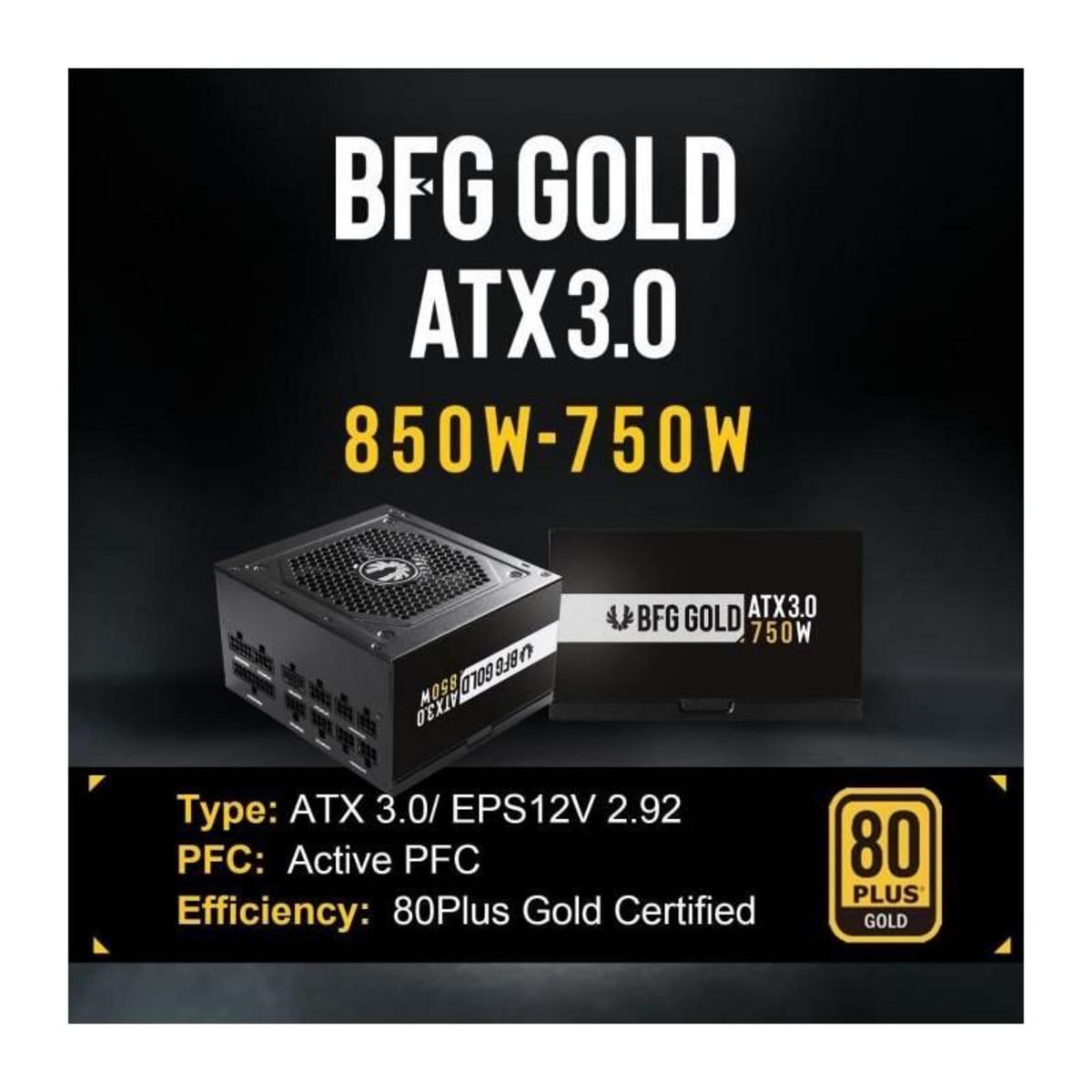 BitFenix BITFENIX BFG GOLD 850W (80+ Gold) ATX 3.0 - Alimentation PC - 850W