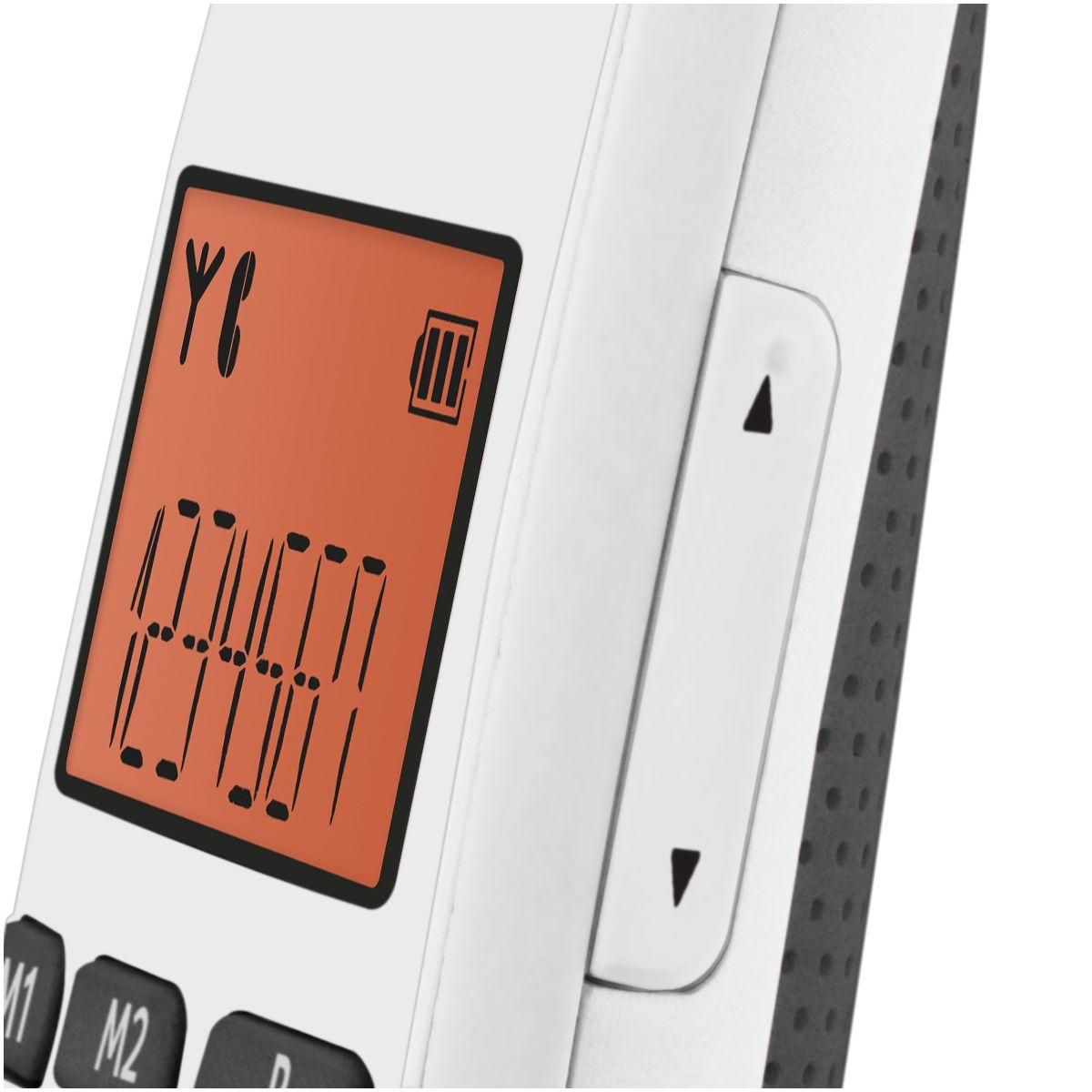 Doro Téléphone sans fil dect blanc sans répondeur - phoneeasy100w