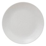 SECRET DE GOURMET Lot de 6 Assiettes Plates  Leaf  27cm Blanc