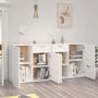 Voir la diapositive 3 : VIDAXL Buffet Blanc 160x36x75 cm Bois d'ingenierie
