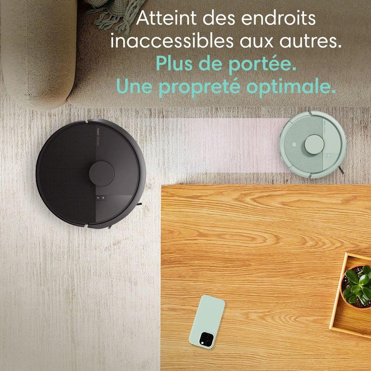 IROBOT Robot Aspirateur Laveur Roomba Mini Mint F155440