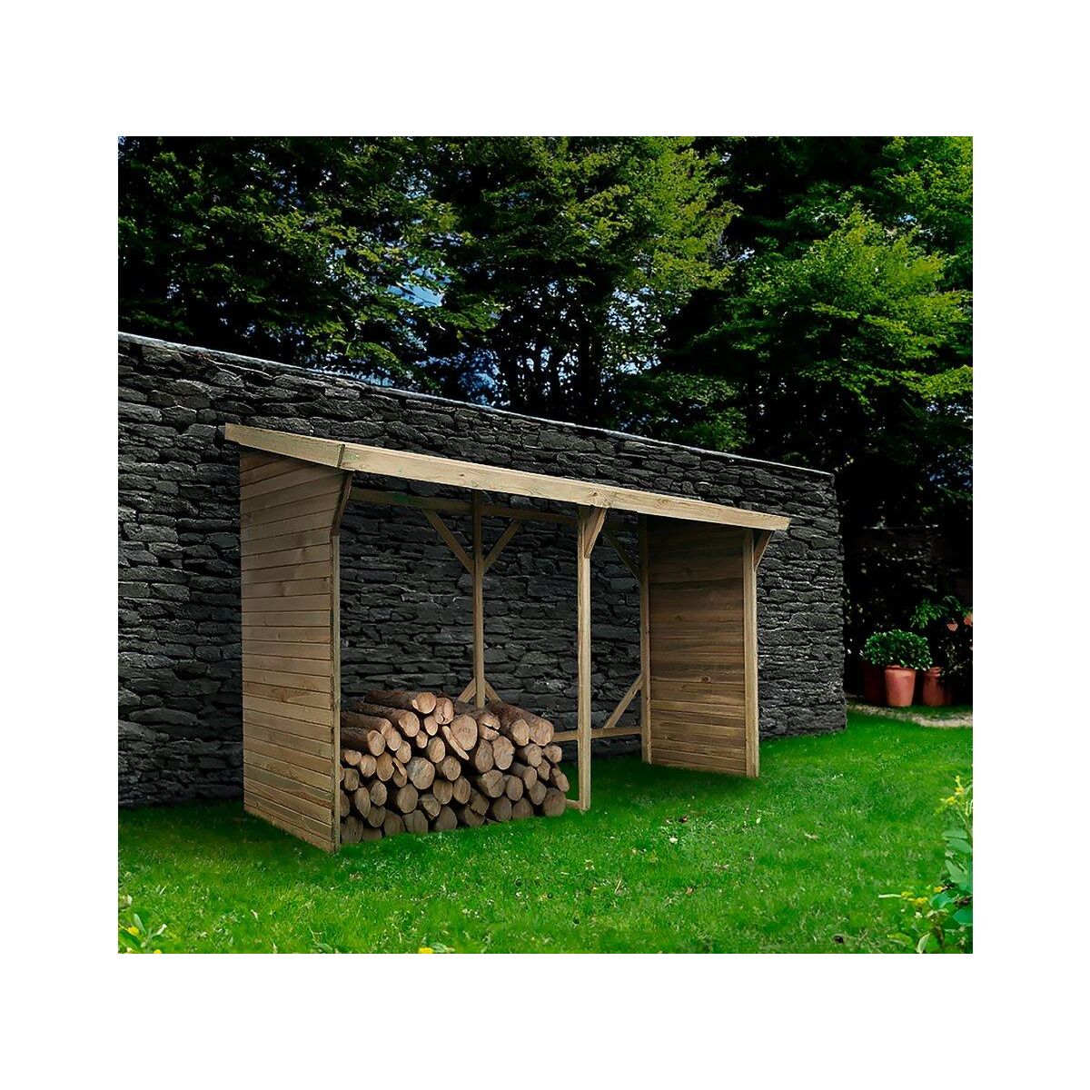 Habitat et Jardin Abri bûches - 2.5 m² - 2.78 x 0.90 x 1.85 m- 5 Stères