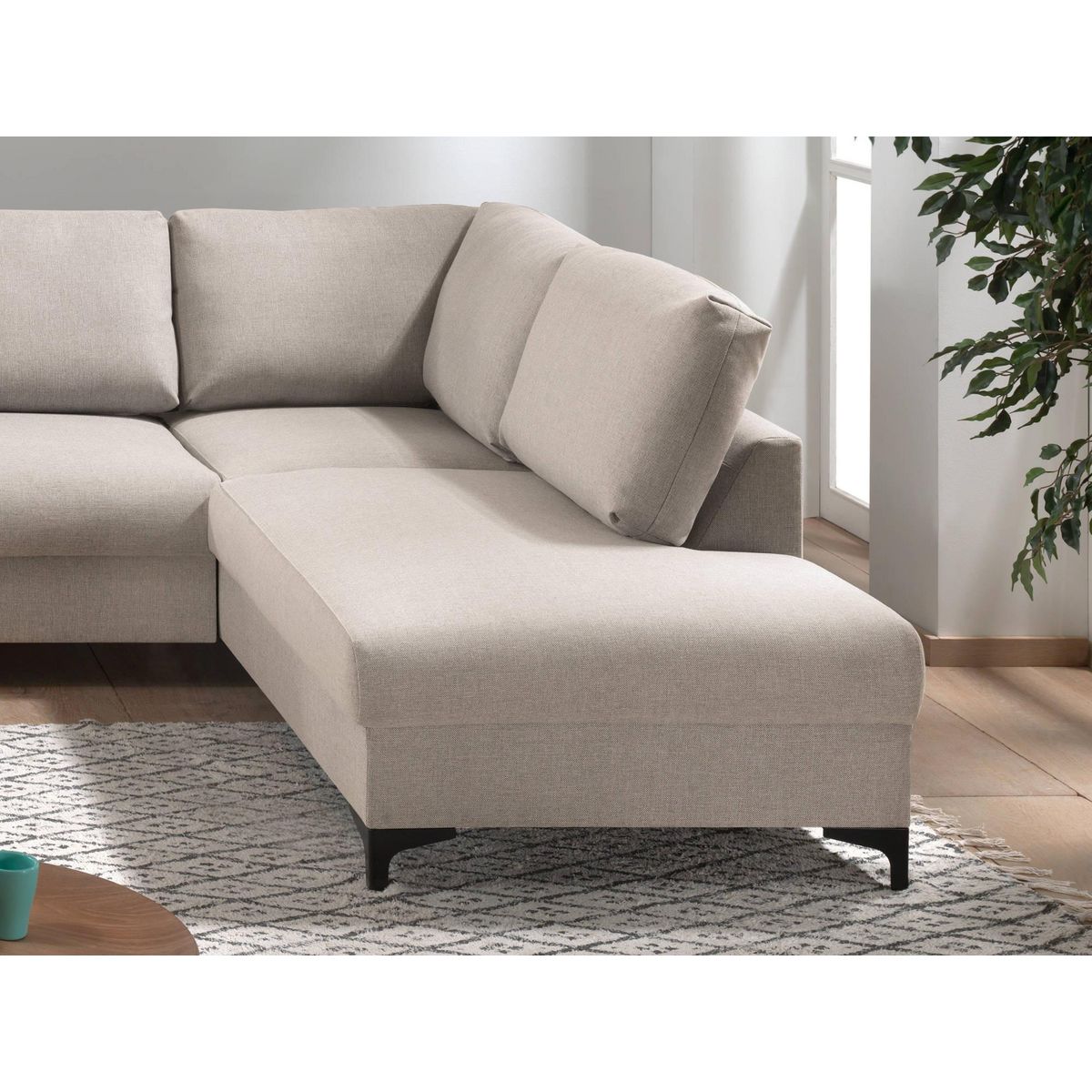 LISA DESIGN Tala - canapé d'angle droit - convertible - 5 places - en tissu