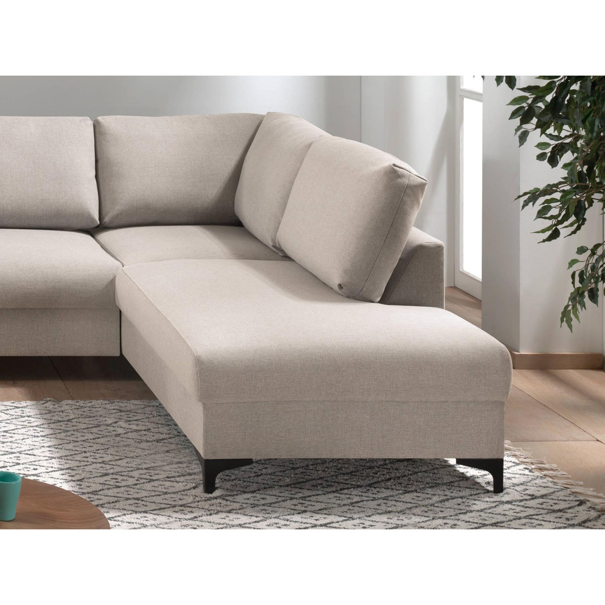 LISA DESIGN Tala - canapé d'angle droit - convertible - 5 places - en tissu