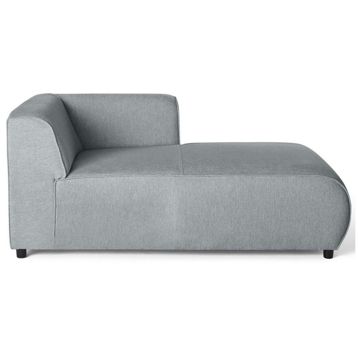 LISA DESIGN Suaro - module d'assise méridienne droit en tissu texturé