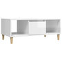 Voir la diapositive 2 : VIDAXL Table basse Blanc brillant 90x50x36,5 cm Bois d'ingenierie