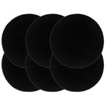 VIDAXL Napperons 6 pcs Noir Plain 38 cm Rond Coton
