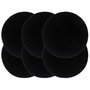 Voir la diapositive 1 : VIDAXL Napperons 6 pcs Noir Plain 38 cm Rond Coton