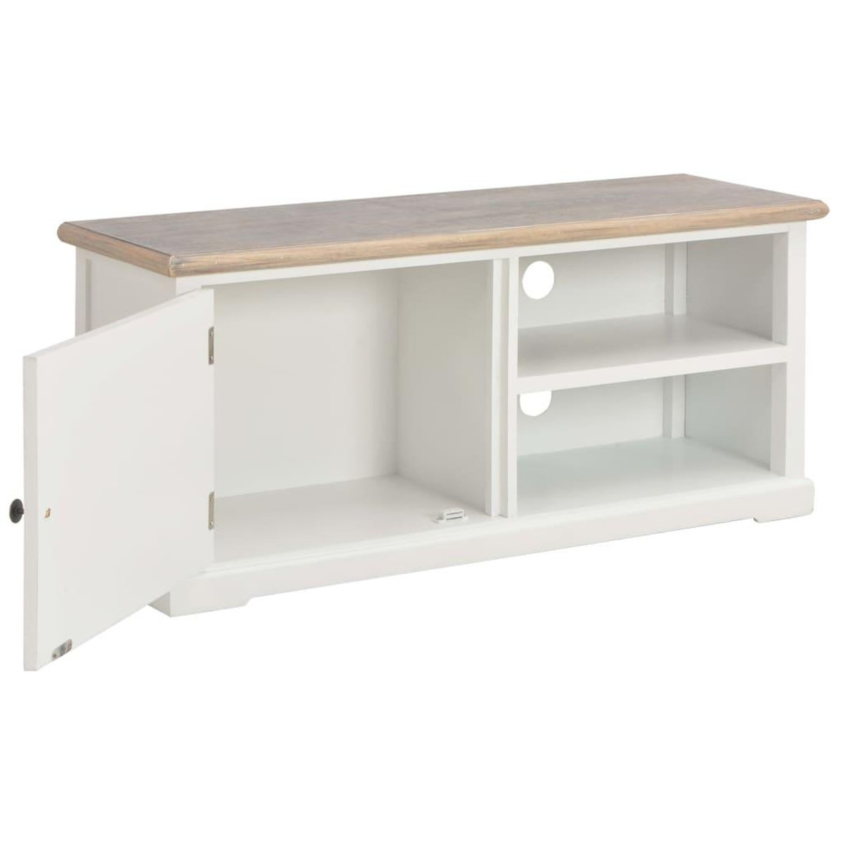 VIDAXL Meuble TV Blanc 90x30x40 cm Bois