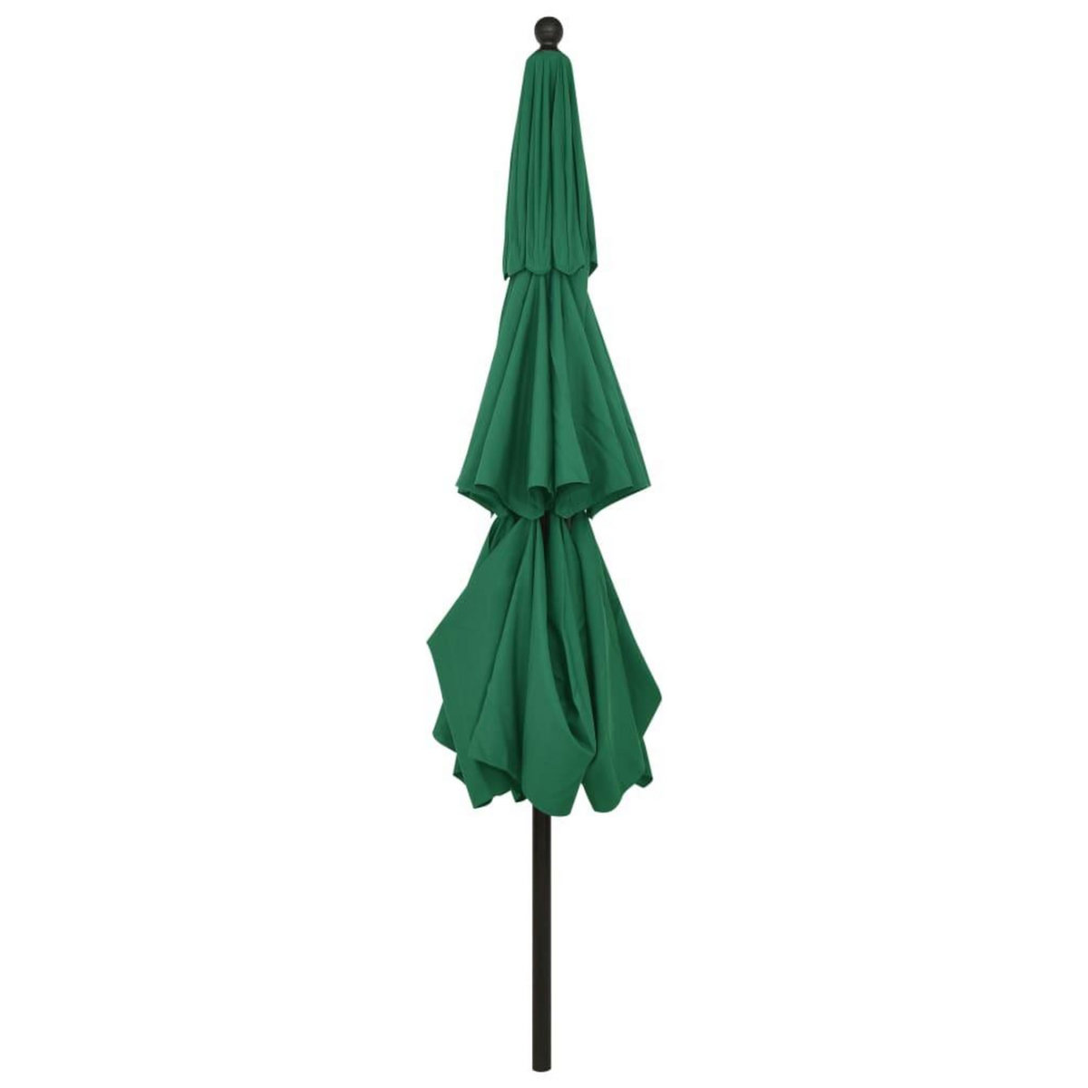 VIDAXL Parasol de jardin a 3 niveaux avec mat en aluminium vert 3,5 m