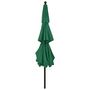 Voir la diapositive 4 : VIDAXL Parasol de jardin a 3 niveaux avec mat en aluminium vert 3,5 m