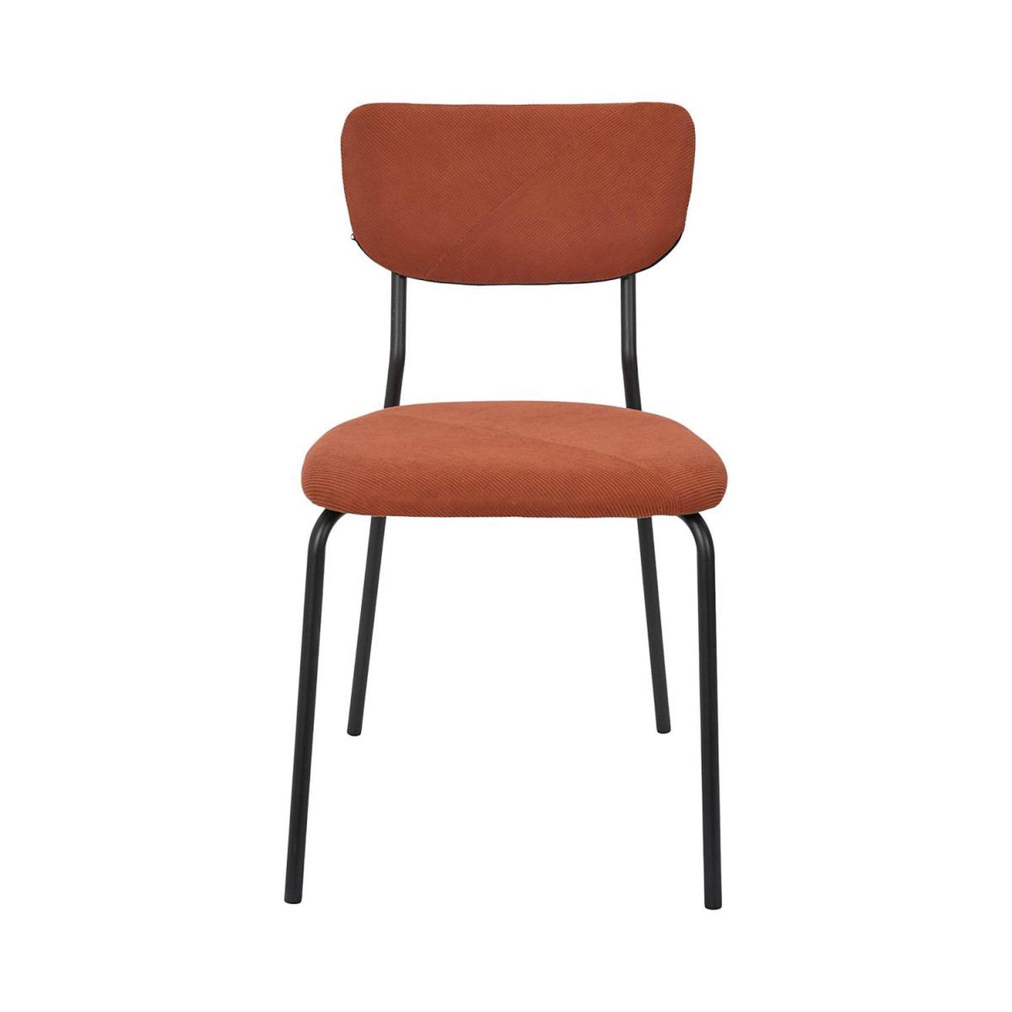 Voir la diapositive 3 : The Home Deco Factory Lot de 4 chaises côtelées  jules  78cm terracotta