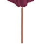 Voir la diapositive 4 : VIDAXL Parasol d'exterieur avec mat en bois 300 cm rouge bordeaux