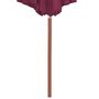Voir la diapositive 4 : VIDAXL Parasol d'exterieur avec mat en bois 300 cm rouge bordeaux