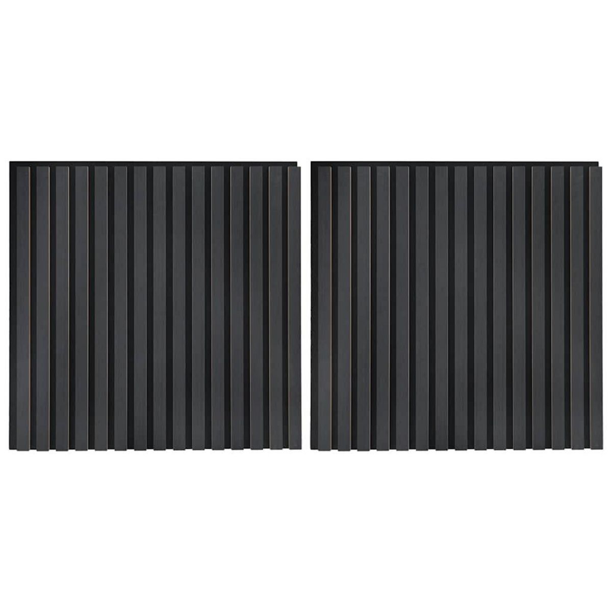 VIDAXL Panneaux muraux acoustiques 2pcs lattes 60,5x60cm placage chene