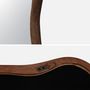 Voir la diapositive 4 : SWEEEK Miroir organique AUSTIN en bois d'hévéa, couleur noyer, 3 tailles différentes