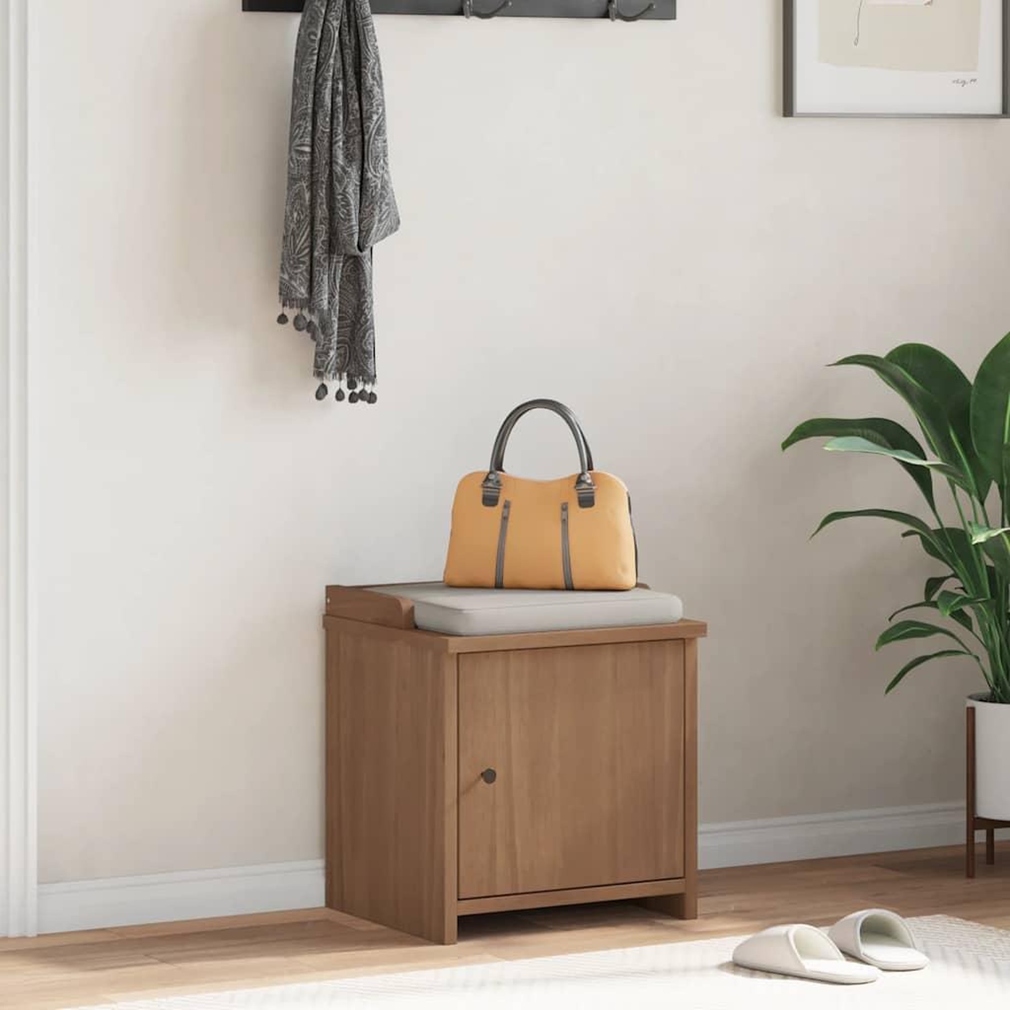 Voir la diapositive 3 : VIDAXL Banc de couloir SANDNES 45x40x50 cm bois de pin massif