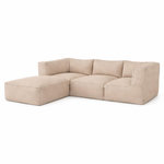 CONCEPT USINE Salon de jardin modulable 4 places beige en tissu déperlant PRAIANO