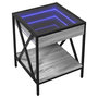 Voir la diapositive 3 : VIDAXL Table basse avec LED Infinity sonoma gris 40x40x49 cm