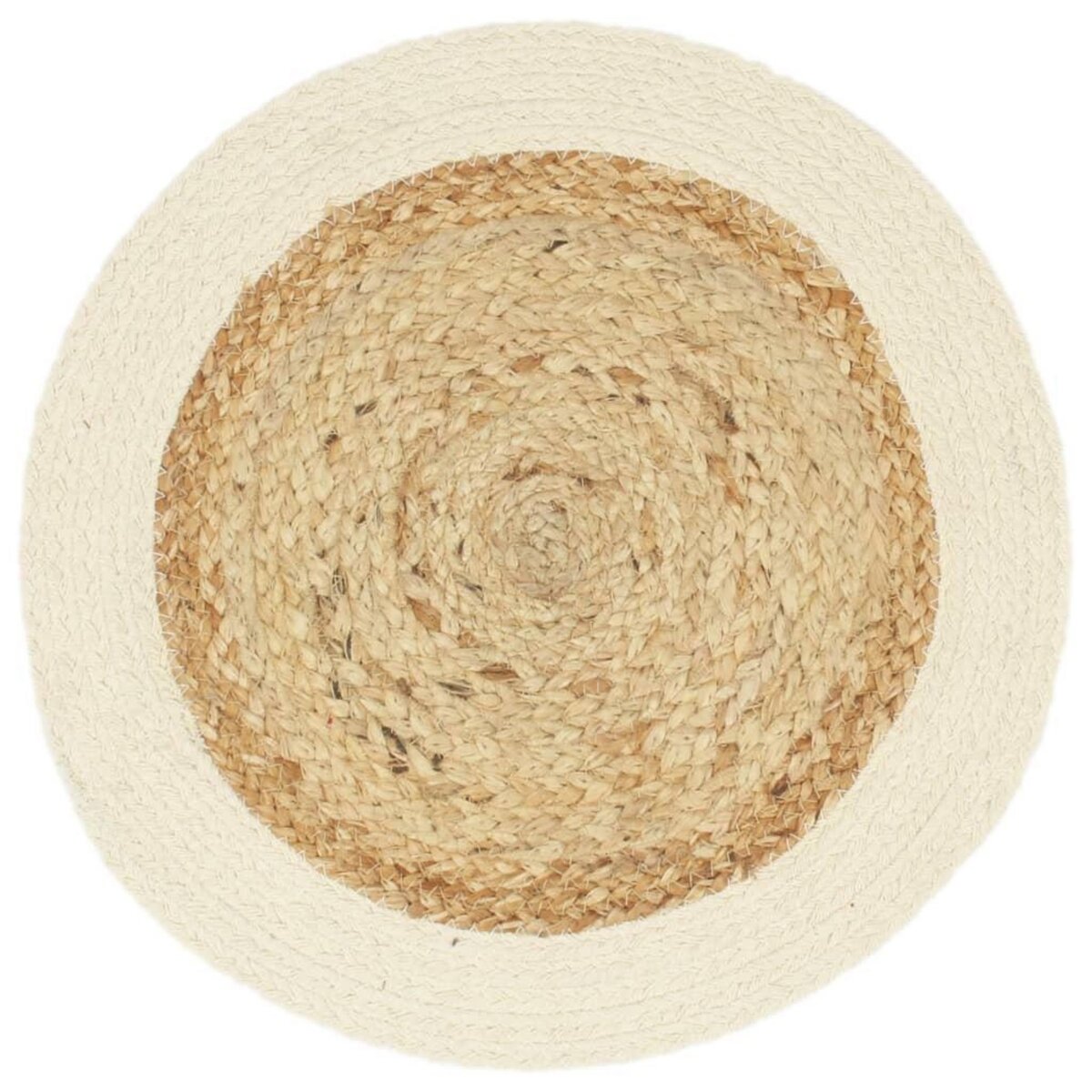 VIDAXL Napperons 4 pcs Naturel Plain 38 cm Rond Jute et coton