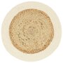 Voir la diapositive 2 : VIDAXL Napperons 4 pcs Naturel Plain 38 cm Rond Jute et coton