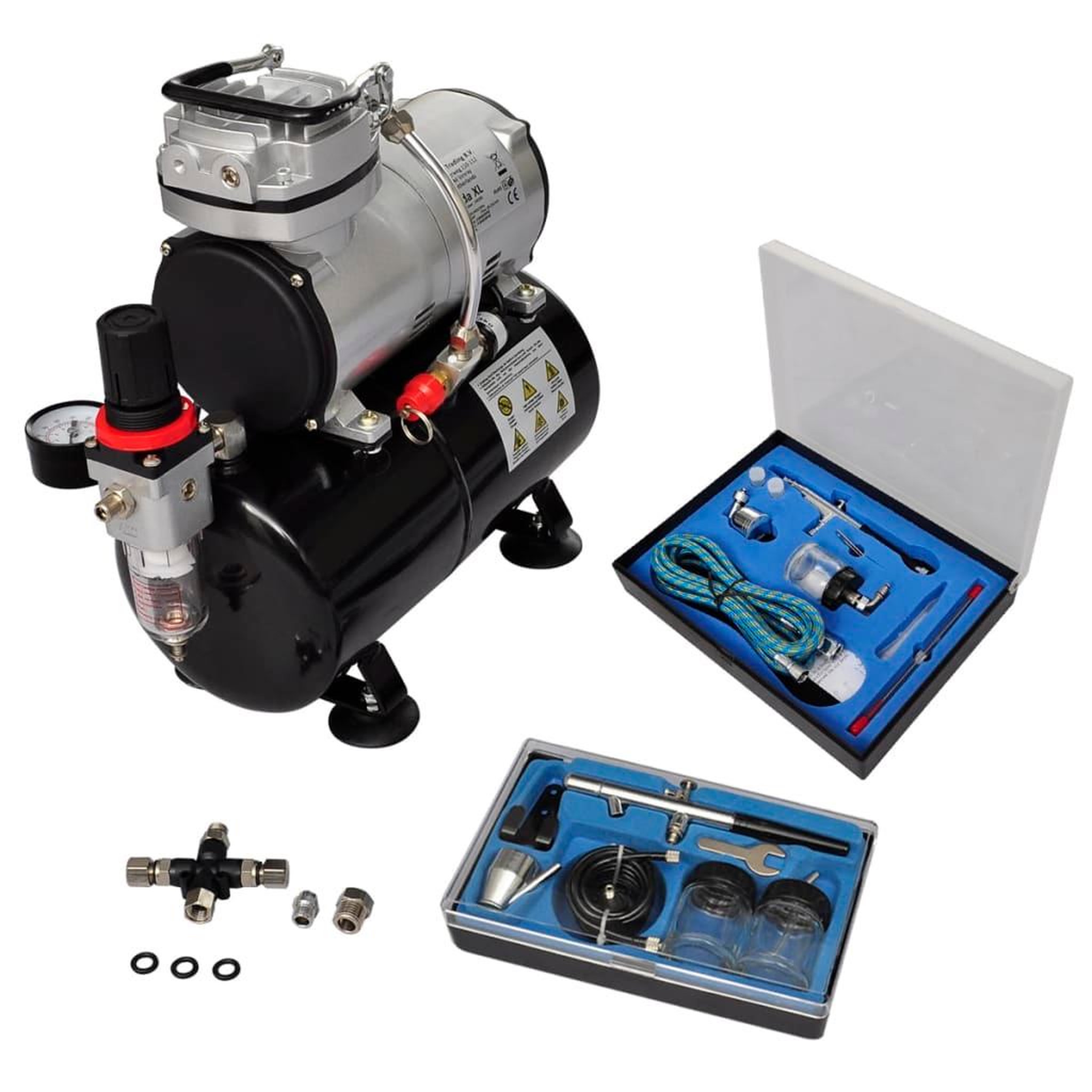 VIDAXL Kit de compresseur professionnel avec 2 pistolets