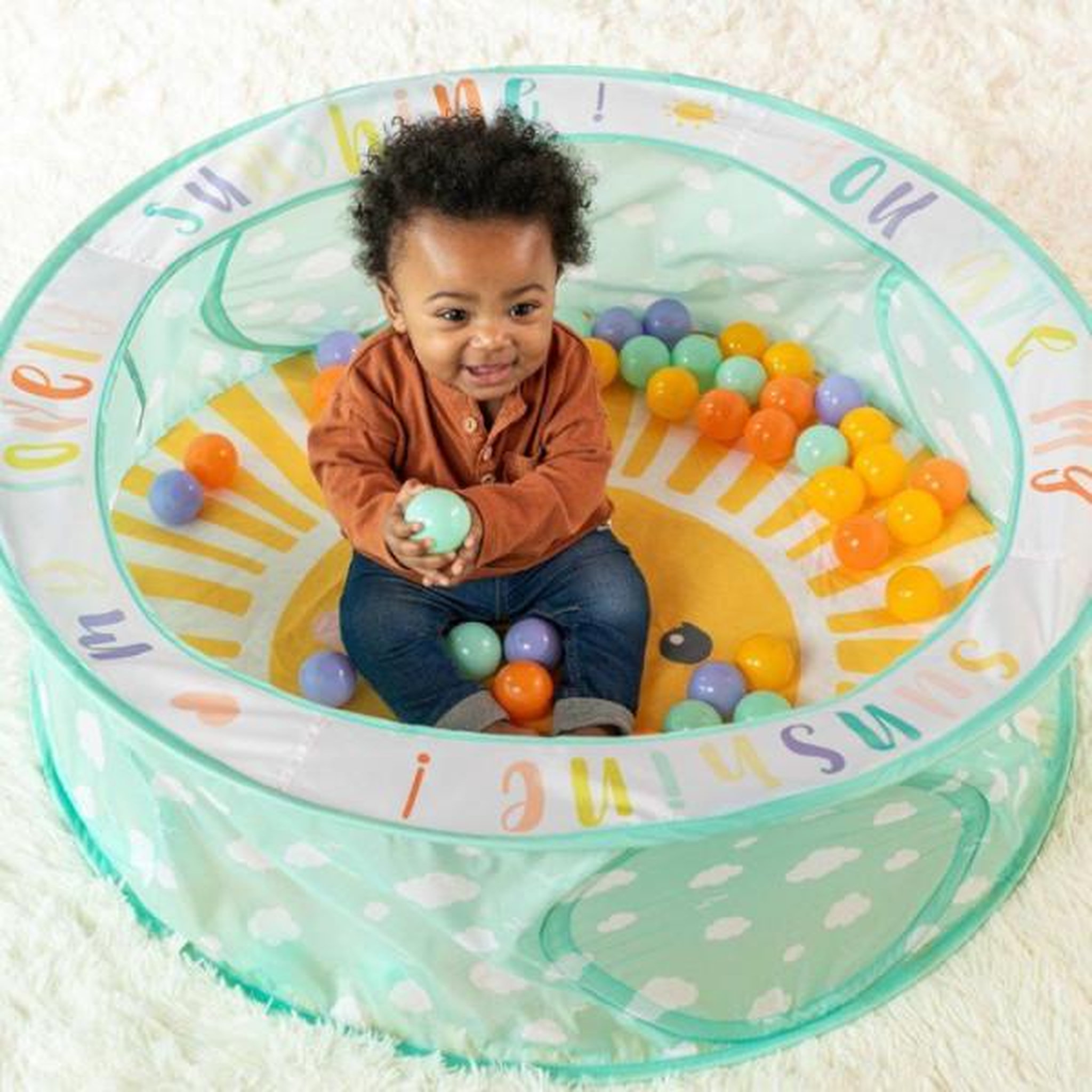 Voir la diapositive 3 : INFANTINO Aire de jeu a balles - INFANTINO - POP UP - 50 balles + sac de rangement