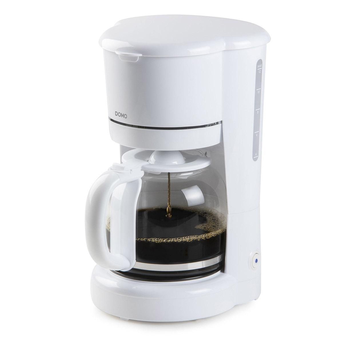 Domo Cafetière filtre 12 tasses 900w blanc - DO730K