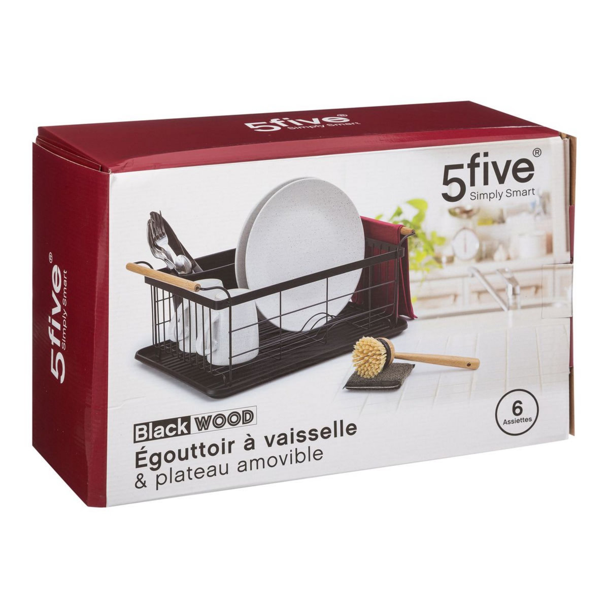 Egouttoir à vaisselle noir