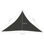 VIDAXL Voile d'ombrage 160 g/m^2 Anthracite 3,5x3,5x4,9 m PEHD
