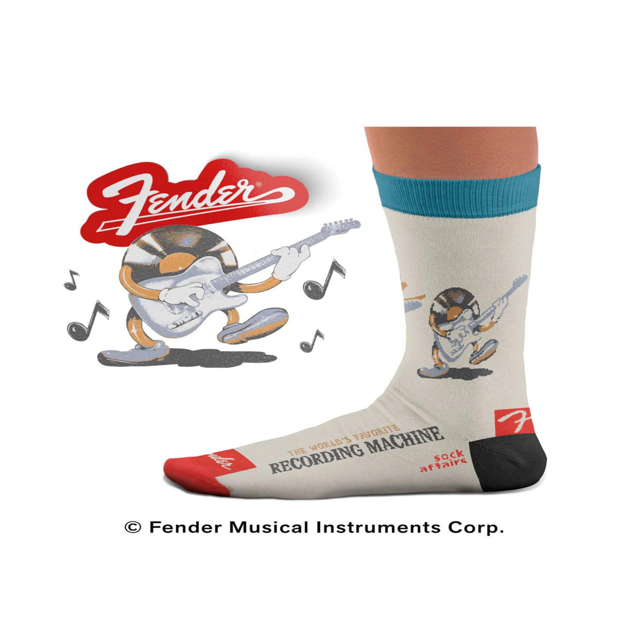 Voir la diapositive 3 : SOCK AFFAIRS Chaussettes fender, recording machine