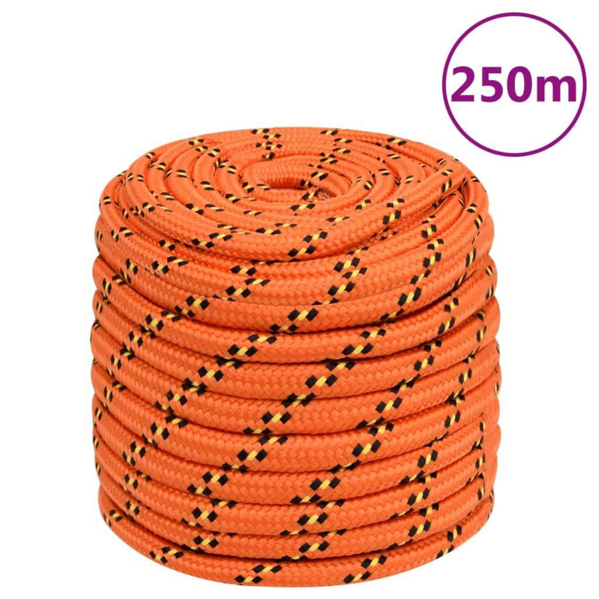 VIDAXL Corde de bateau Orange 16 mm 250 m Polypropylene