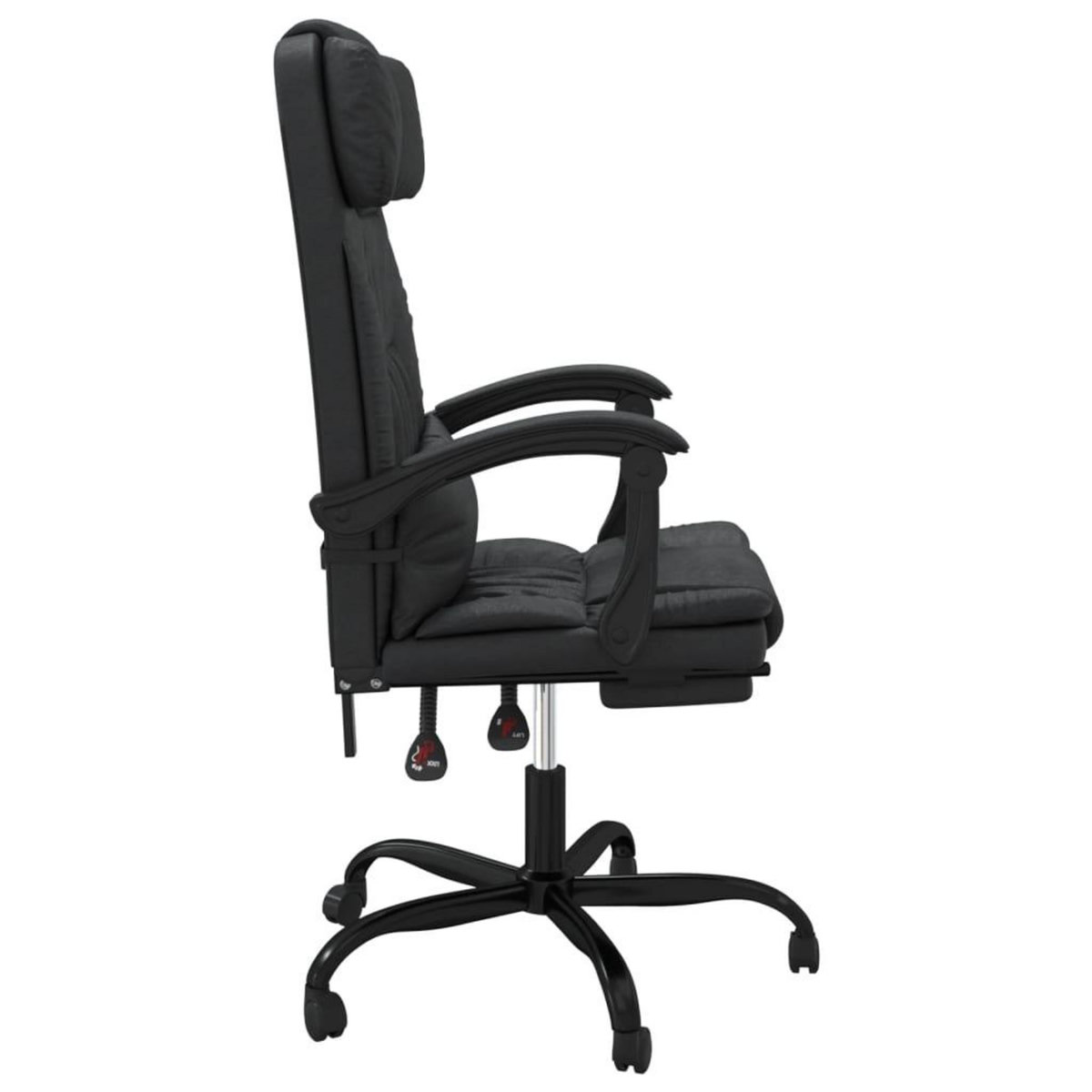 VIDAXL Fauteuil inclinable de bureau Noir Similicuir