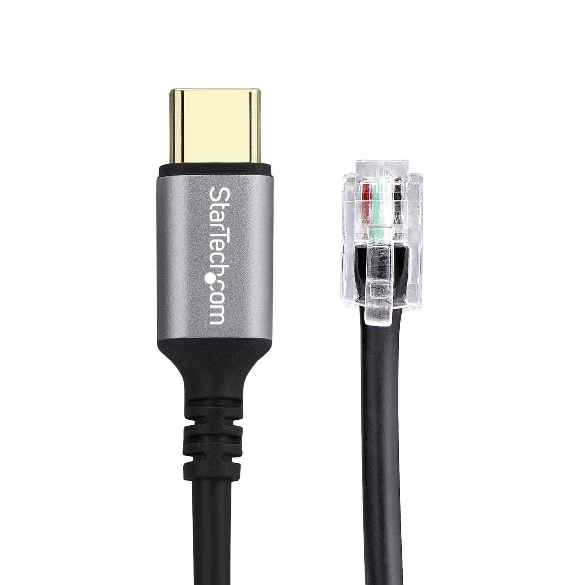 Voir la diapositive 3 : Startech Startech.com adaptateur usb-c vers rj9 pour combiné téléphonique de bureau ou casque filaire/sans fil, utilise le matériel fixe existant, 1,8m, pour ordinateur portable/de bureau/mobile
