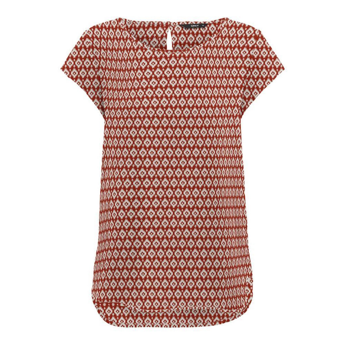 Only Top Rouge imprimé Femme Only Nova