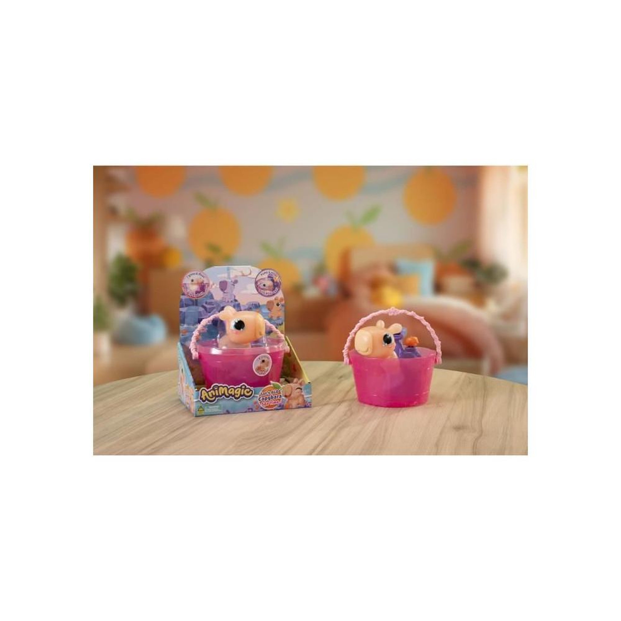Voir la diapositive 2 : GOLIATH Animagic - GOLIATH - Let's Glo Capybara Spa Time - Animal intéractif - Marron