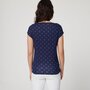 IN EXTENSO T-shirt manches courtes bleu marine imprimé graphiques femme