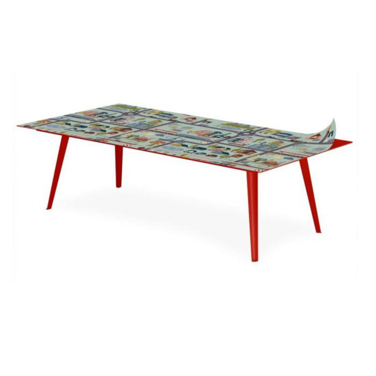 Paris Prix Table Basse 1 Cover  City  120cm Rouge