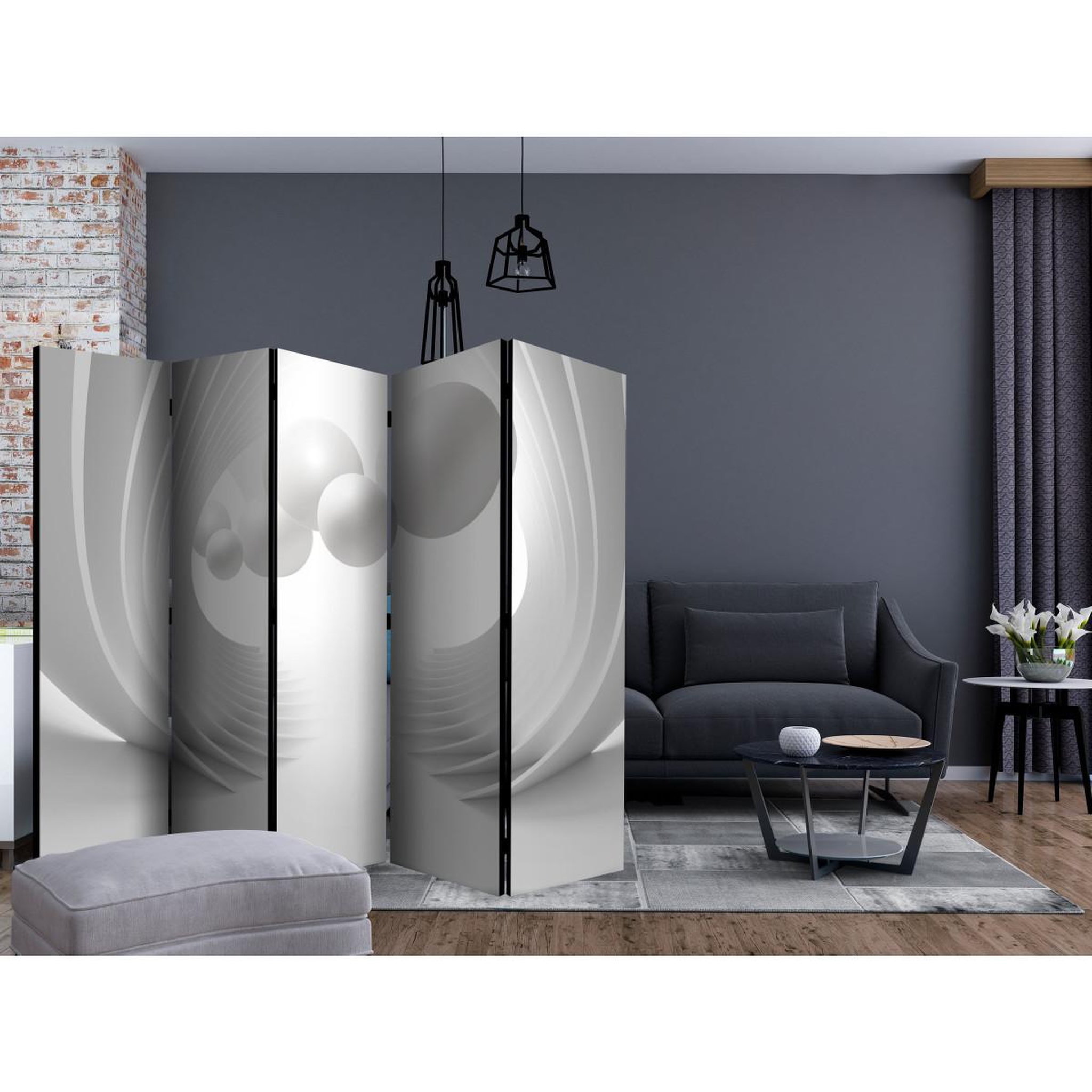 Voir la diapositive 2 : Paris Prix Paravent 5 volets  gate of modernity  172x225cm