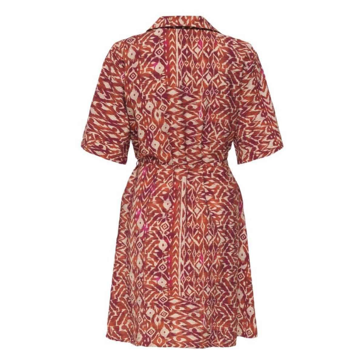 JACQUELINE DE YONG Robe Terracotta/Écru Femme JDY Life 2/4