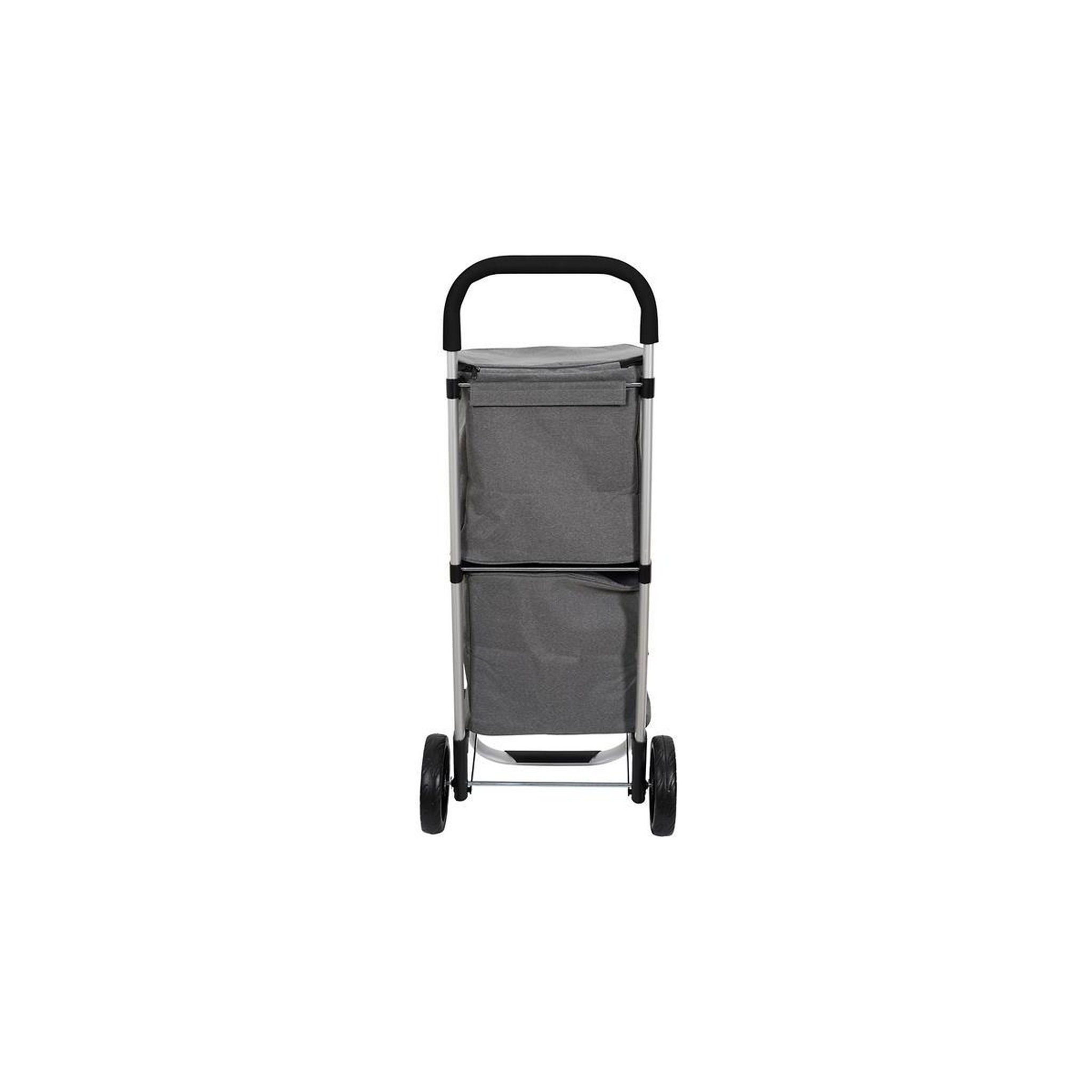 Voir la diapositive 4 : JET LAG Chariot de marché 2 compartiments  fraîcheur  99cm gris