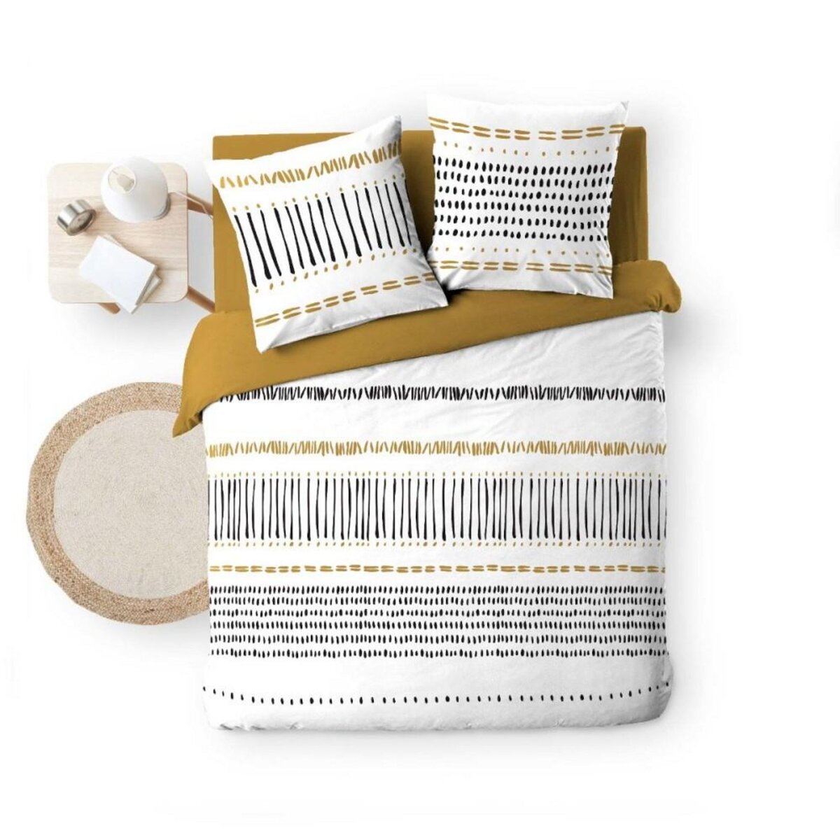 Douceur d'Intérieur Housse de couette 240x220 + 2 taies CHICAGO 100% coton