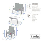 HESPERIDE Salon de jardin en bois d'acacia Tiwi - 4 places - Hespéride