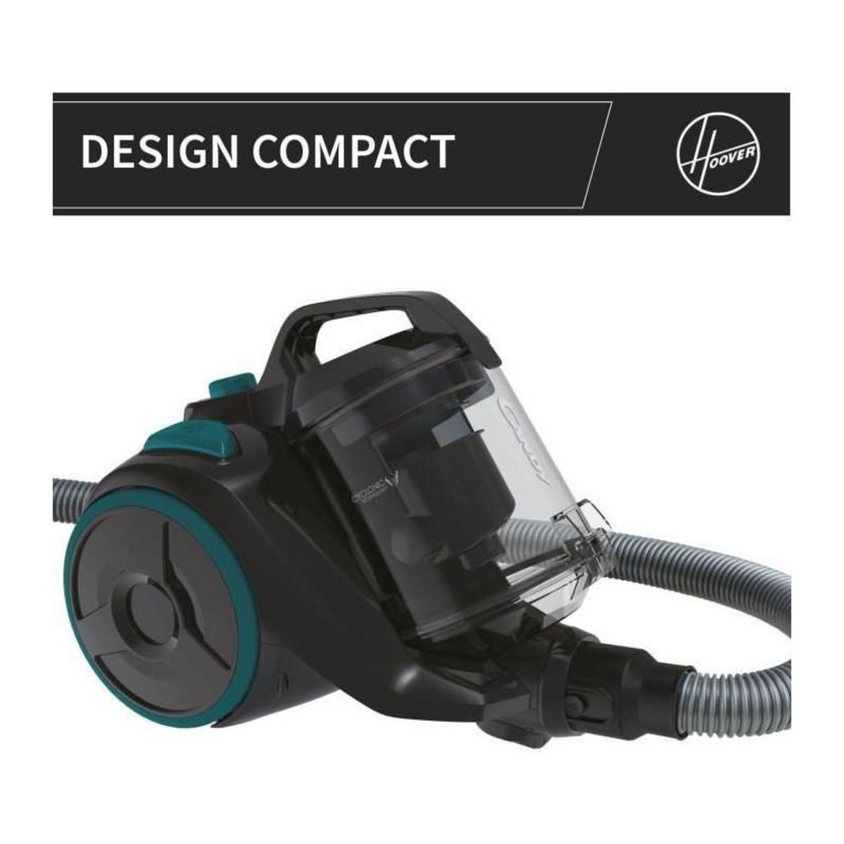 Candy Aspirateur Traineau Sans Sac - CANDY CAF34HM - 800 W - Cassette 2,5 L - 79 dBA - Filtre HEPA 13 lavable