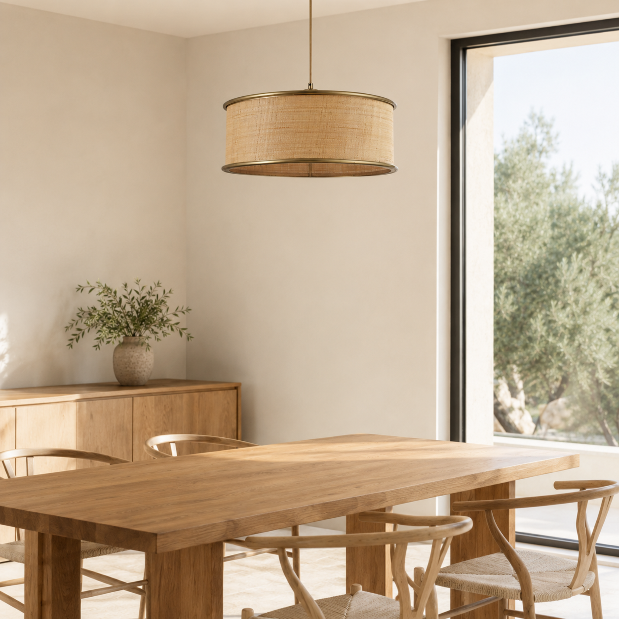Voir la diapositive 5 : MAISON PAVANE Suspension en fibre naturelle D47 cm-Bob