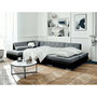 Voir la diapositive 4 : LISA DESIGN Vermont - canapé panoramique d'angle gauche - 7 places - convertible - en simili et tissu