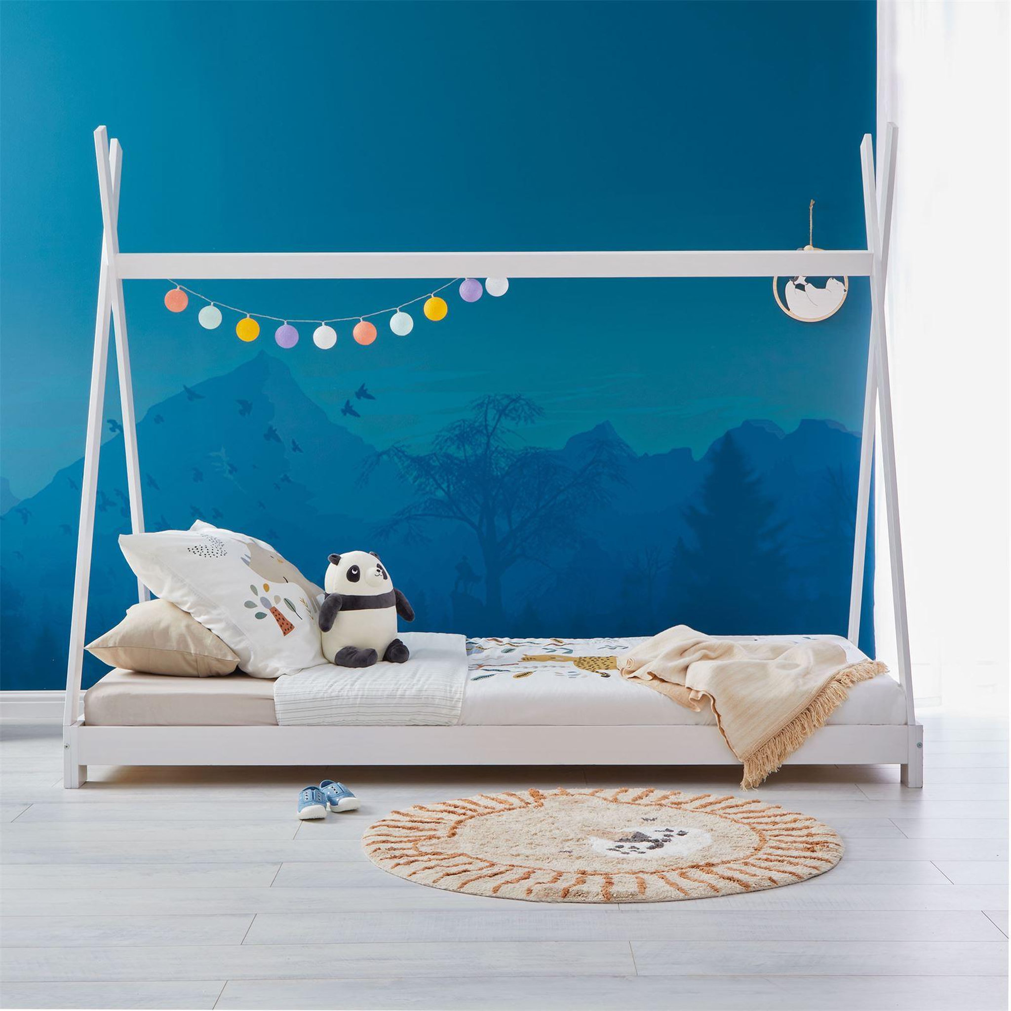 Voir la diapositive 3 : IDIMEX Lit enfant tipi ELIN, 90 x 190 cm en pin massif