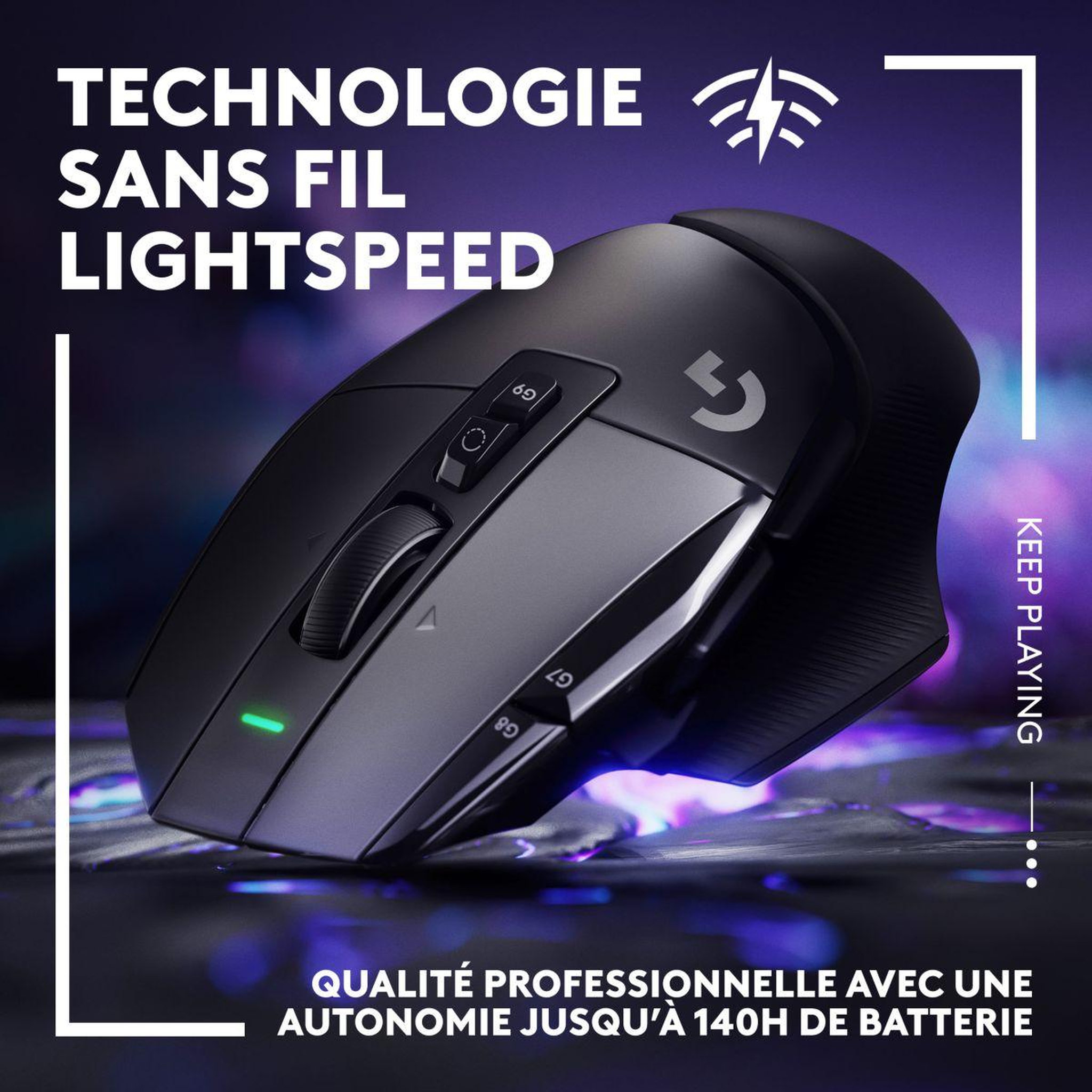 Voir la diapositive 3 : Logitech Souris gamer sans fil g502 x lightspeed noir