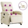 Voir la diapositive 2 : VIDAXL Fauteuil de massage inclinable electrique creme similicuir