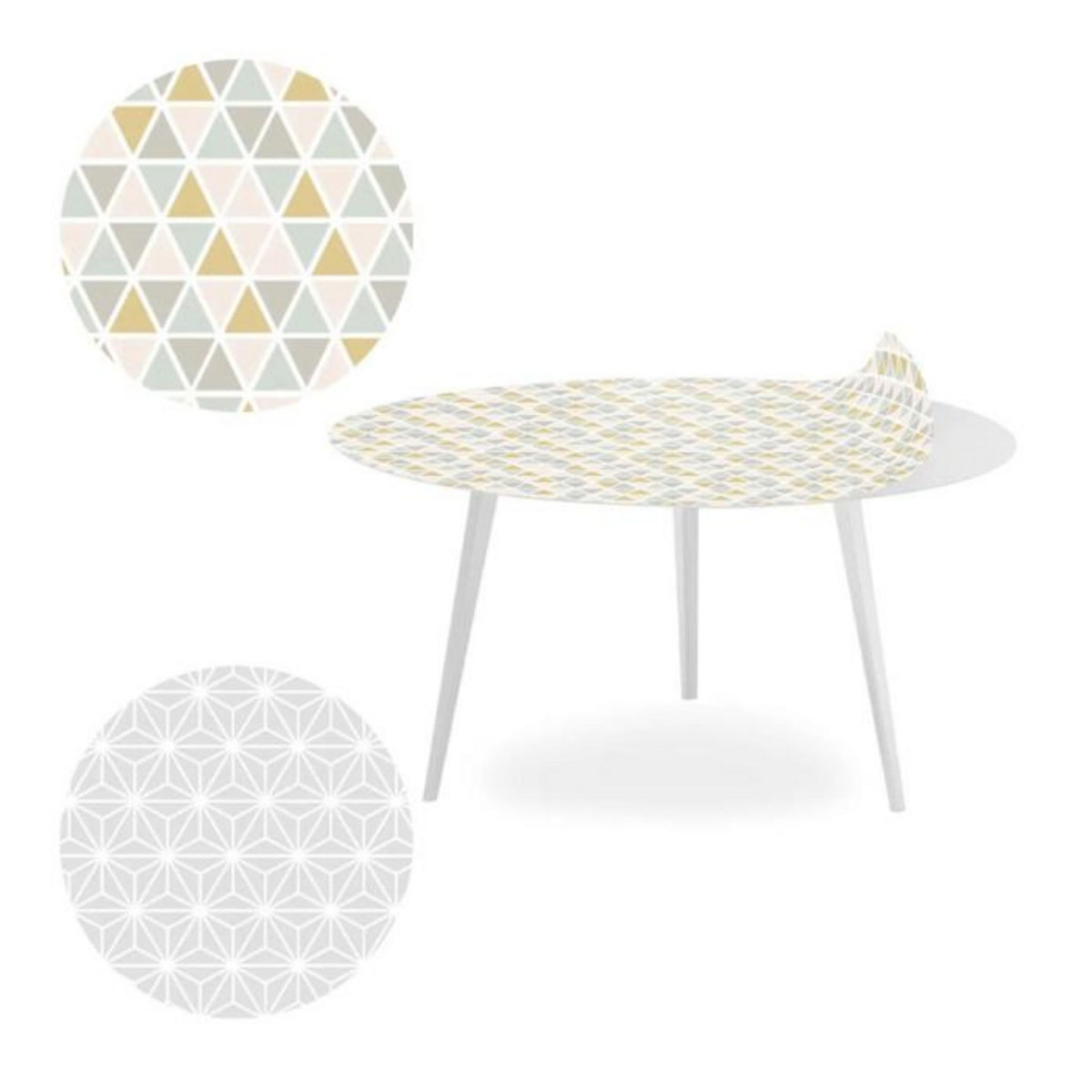 Paris Prix Table Basse 2 Covers  Scandinave  90cm Blanc